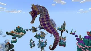 Screenshot of the Minecraft Bedrock Marketplace product Seahorse Skyblock created by Cynosia.