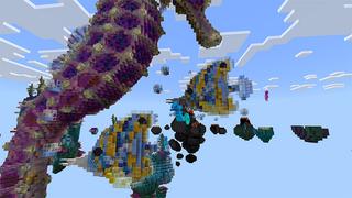 Screenshot of the Minecraft Bedrock Marketplace product Seahorse Skyblock created by Cynosia.