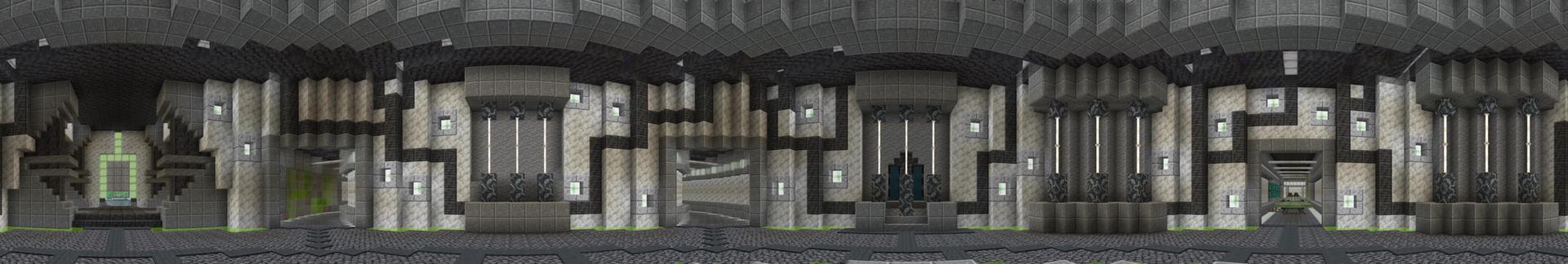 Panorama of the Minecraft Bedrock Marketplace product Secret UFO Base created by Cynosia.