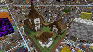 Screenshot of the Minecraft Bedrock Marketplace product Sky Grid: Dungeons created by Cynosia.