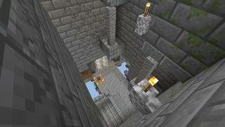 Screenshot of the Minecraft Bedrock Marketplace product Sky Grid: Dungeons created by Cynosia.