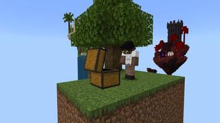 Screenshot of the Minecraft Bedrock Marketplace product Skyblock Raining Mobs created by Cynosia.