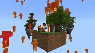 Screenshot of the Minecraft Bedrock Marketplace product Skyblock Raining Mobs created by Cynosia.