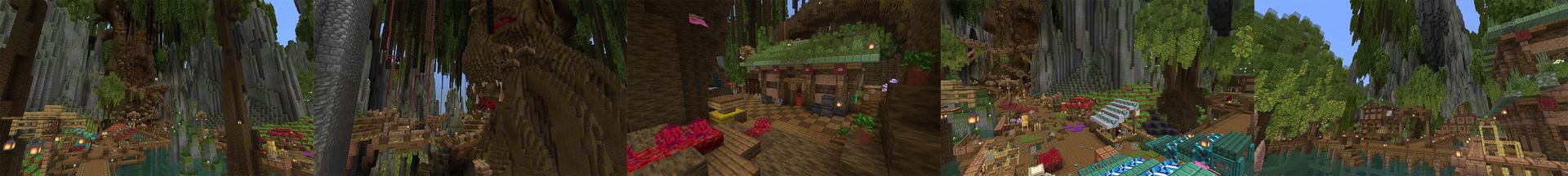 Panorama of the Minecraft Bedrock Marketplace product Slime Land created by Cynosia.