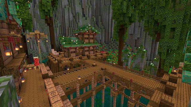 Screenshot of the Minecraft Bedrock Marketplace product Slime Land created by Cynosia.