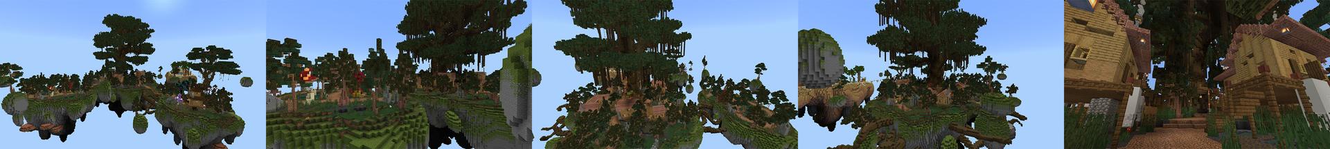Panorama of the Minecraft Bedrock Marketplace product Swamp Islands created by Cynosia.