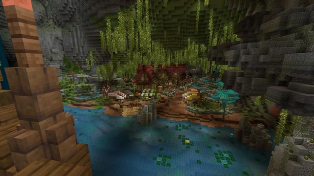 Screenshot of the Minecraft Bedrock Marketplace product The Cracked Forest created by Cynosia.