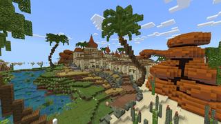 Screenshot of the Minecraft Bedrock Marketplace product The Oasis Paradise created by Cynosia.