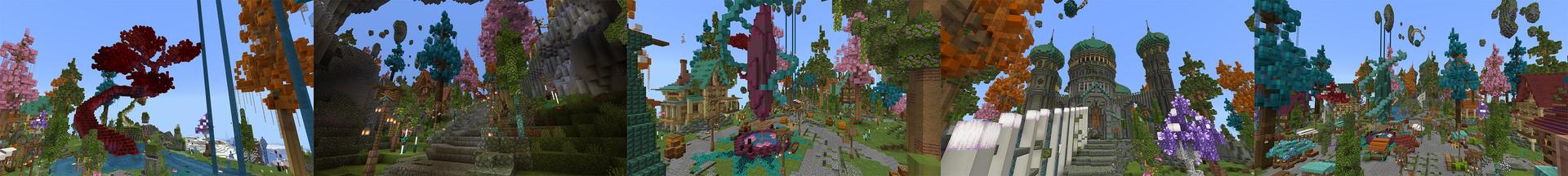 Panorama of the Minecraft Bedrock Marketplace product Translucent Lands created by Cynosia.