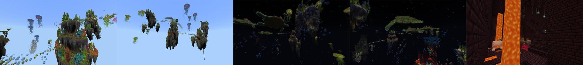 Panorama of the Minecraft Bedrock Marketplace product Turtle Skyblock created by Cynosia.