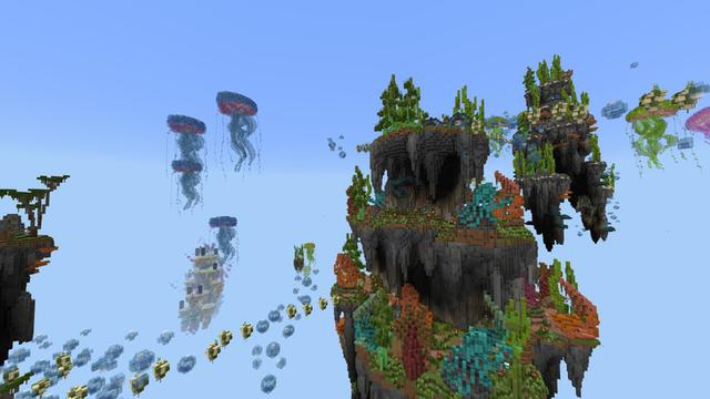 Screenshot of the Minecraft Bedrock Marketplace product Turtle Skyblock created by Cynosia.