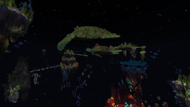 Screenshot of the Minecraft Bedrock Marketplace product Turtle Skyblock created by Cynosia.