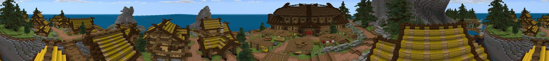 Panorama of the Minecraft Bedrock Marketplace product Viking Islands created by Cynosia.