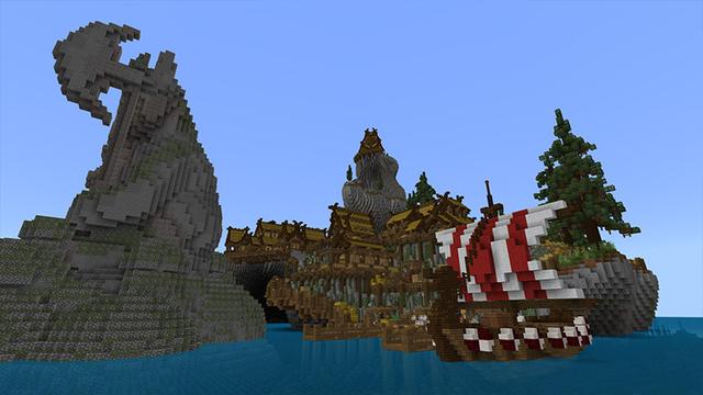 Screenshot of the Minecraft Bedrock Marketplace product Viking Islands created by Cynosia.
