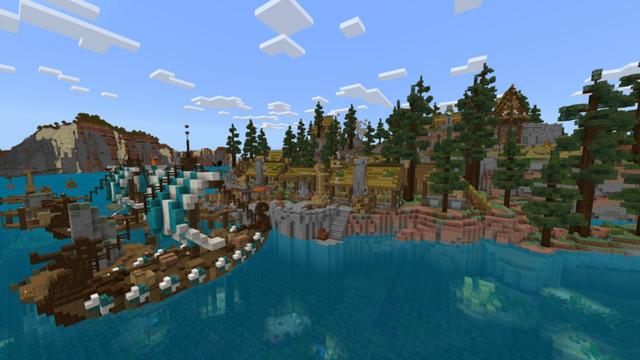 Screenshot of the Minecraft Bedrock Marketplace product Vikings Village created by Cynosia.
