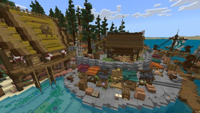 Screenshot of the Minecraft Bedrock Marketplace product Vikings Village created by Cynosia.