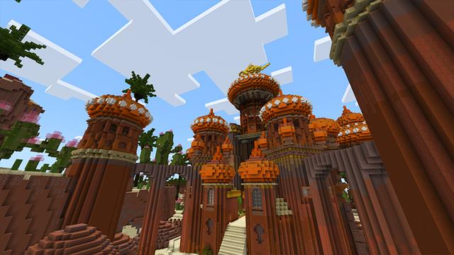 Screenshot of the Minecraft Bedrock Marketplace product Aladdin's Magic Carpet created by Cypress Games.
