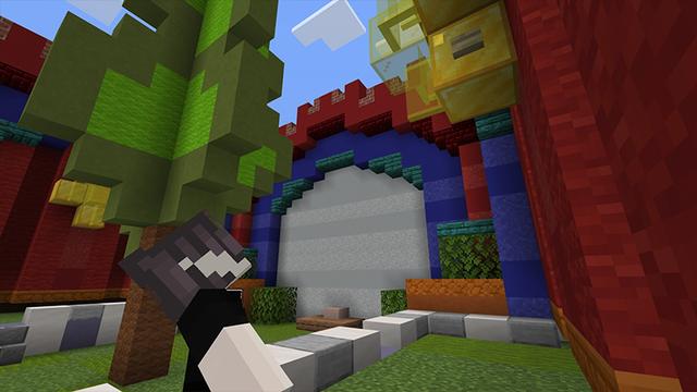 Screenshot of the Minecraft Bedrock Marketplace product Find The Button created by Cypress Games.