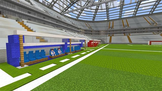 Screenshot of the Minecraft Bedrock Marketplace product Football Match created by Cypress Games.