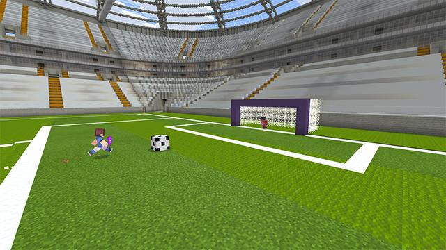 Screenshot of the Minecraft Bedrock Marketplace product Football Match created by Cypress Games.