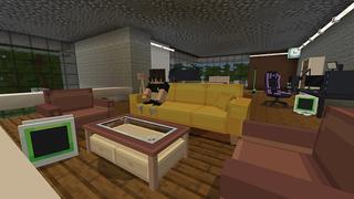Screenshot of the Minecraft Bedrock Marketplace product Furniture: Gaming House 2 created by Cypress Games.