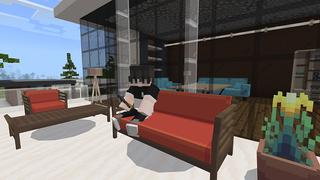 Screenshot of the Minecraft Bedrock Marketplace product Furniture: Gaming House 2 created by Cypress Games.