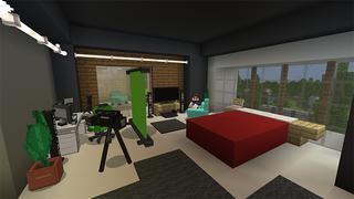 Screenshot of the Minecraft Bedrock Marketplace product Furniture: Gaming House created by Cypress Games.