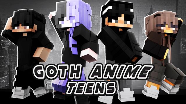 Thumbnail of the Minecraft Bedrock Marketplace product Goth Anime Teens created by Cypress Games.