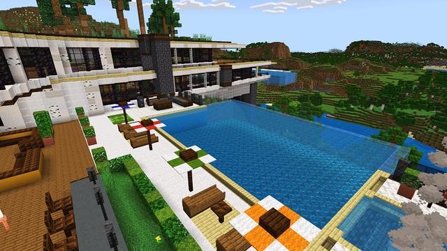 Screenshot of the Minecraft Bedrock Marketplace product Hill Mansion created by Cypress Games.