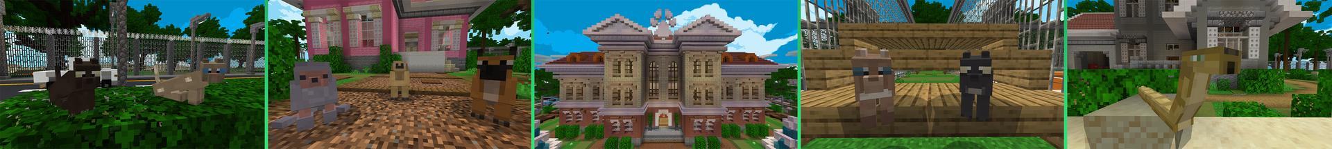 Panorama of the Minecraft Bedrock Marketplace product Lovely Pets created by Cypress Games.