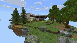 Screenshot of the Minecraft Bedrock Marketplace product Modern Skyblock Mansions created by Cypress Games.
