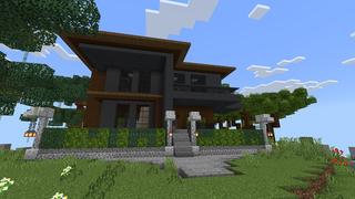 Screenshot of the Minecraft Bedrock Marketplace product Modern Skyblock Mansions created by Cypress Games.
