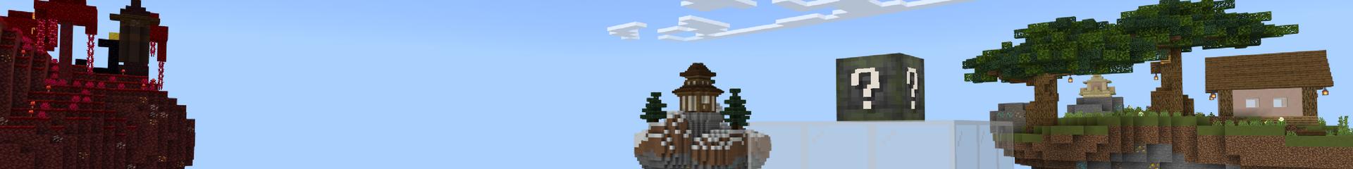 Panorama of the Minecraft Bedrock Marketplace product Um Bloco Skyblock created by Cypress Games.