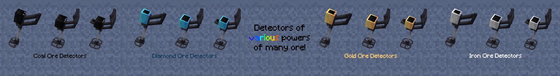 Panorama of the Minecraft Bedrock Marketplace product Ore Detectors++ created by Cypress Games.