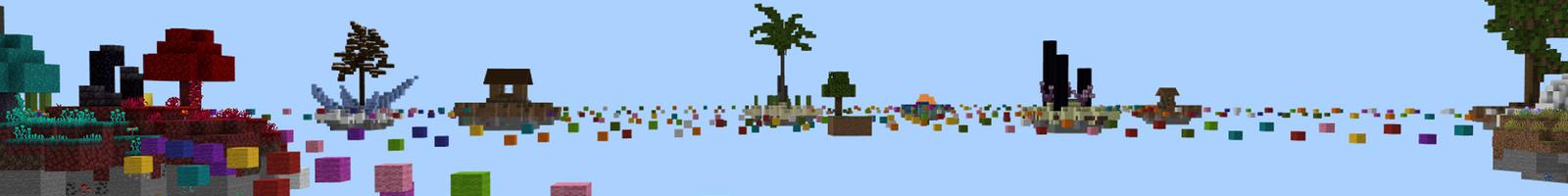 Panorama of the Minecraft Bedrock Marketplace product Parkour Skyblock created by Cypress Games.