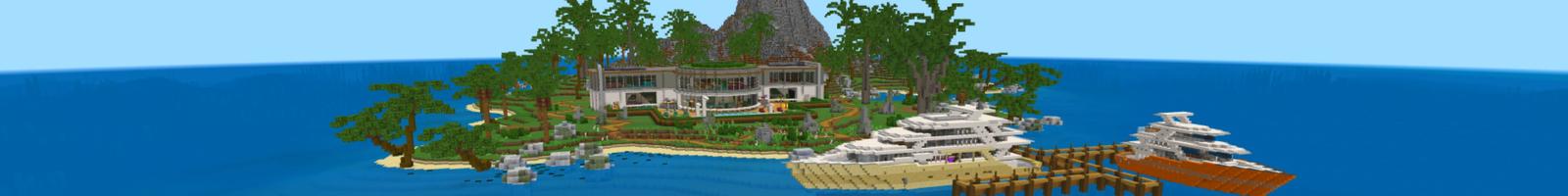 Panorama of the Minecraft Bedrock Marketplace product Private Island created by Cypress Games.