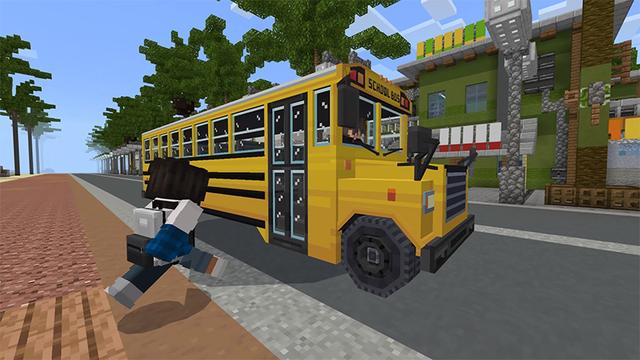 Screenshot of the Minecraft Bedrock Marketplace product School City created by Cypress Games.