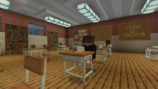Screenshot of the Minecraft Bedrock Marketplace product School City created by Cypress Games.