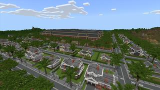 Screenshot of the Minecraft Bedrock Marketplace product School City created by Cypress Games.