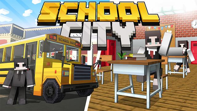 Thumbnail of the Minecraft Bedrock Marketplace product School City created by Cypress Games.