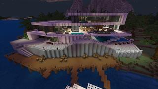 Screenshot of the Minecraft Bedrock Marketplace product Seaside Mansion 2 created by Cypress Games.