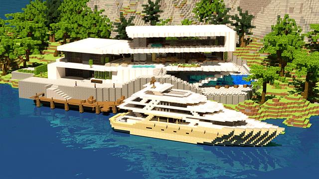 Thumbnail of the Minecraft Bedrock Marketplace product Seaside Mansion 2 created by Cypress Games.