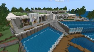 Screenshot of the Minecraft Bedrock Marketplace product Seaside Mansion created by Cypress Games.