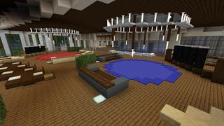 Screenshot of the Minecraft Bedrock Marketplace product Seaside Mansion created by Cypress Games.