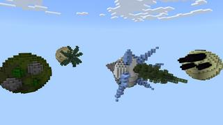 Screenshot of the Minecraft Bedrock Marketplace product Sideways Skyblock created by Cypress Games.