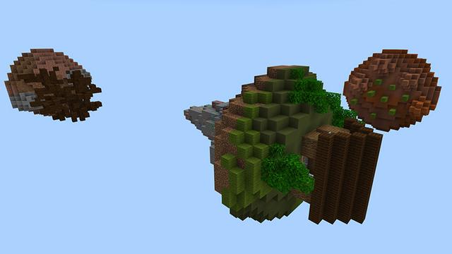 Screenshot of the Minecraft Bedrock Marketplace product Sideways Skyblock created by Cypress Games.