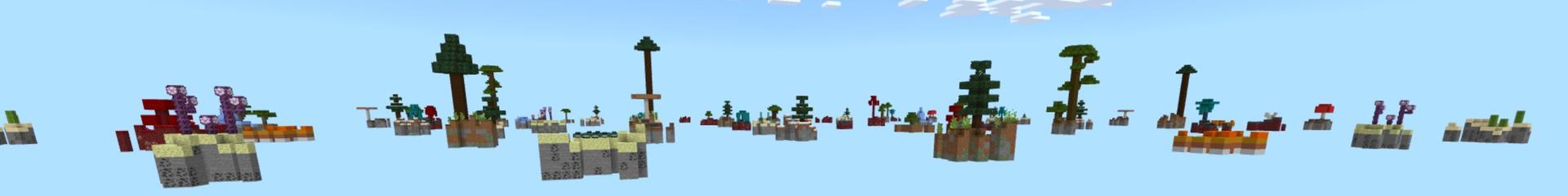 Panorama of the Minecraft Bedrock Marketplace product Skyblock 100+ Islands created by Cypress Games.