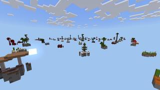 Screenshot of the Minecraft Bedrock Marketplace product Skyblock 100+ Islands created by Cypress Games.