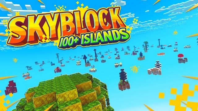 Thumbnail of the Minecraft Bedrock Marketplace product Skyblock 100+ Islands created by Cypress Games.