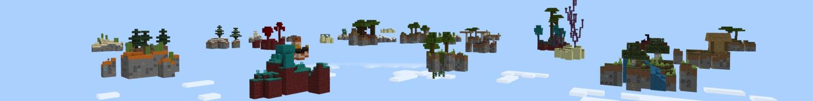 Panorama of the Minecraft Bedrock Marketplace product Skyblock Falling Items created by Cypress Games.